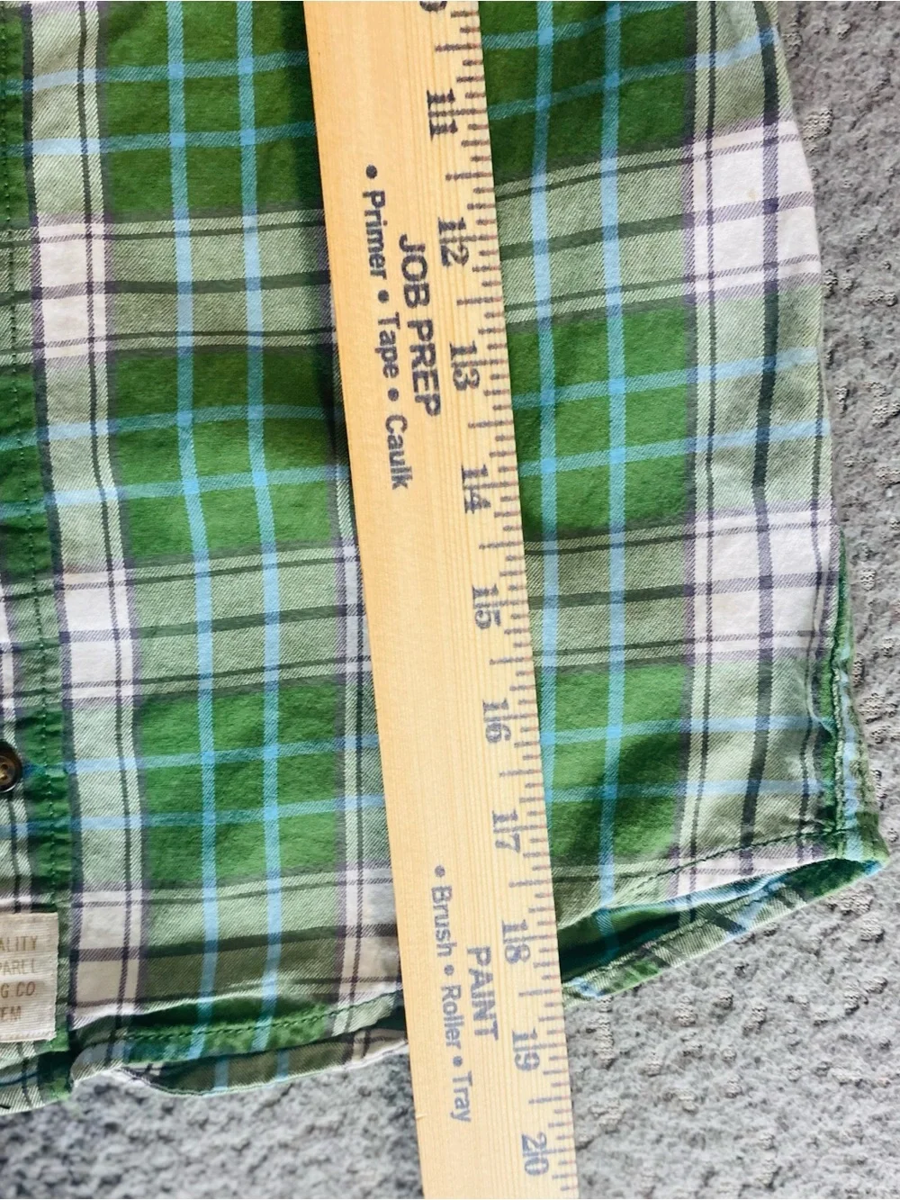 Carter's Green and White Plaid Button-Down Shirt